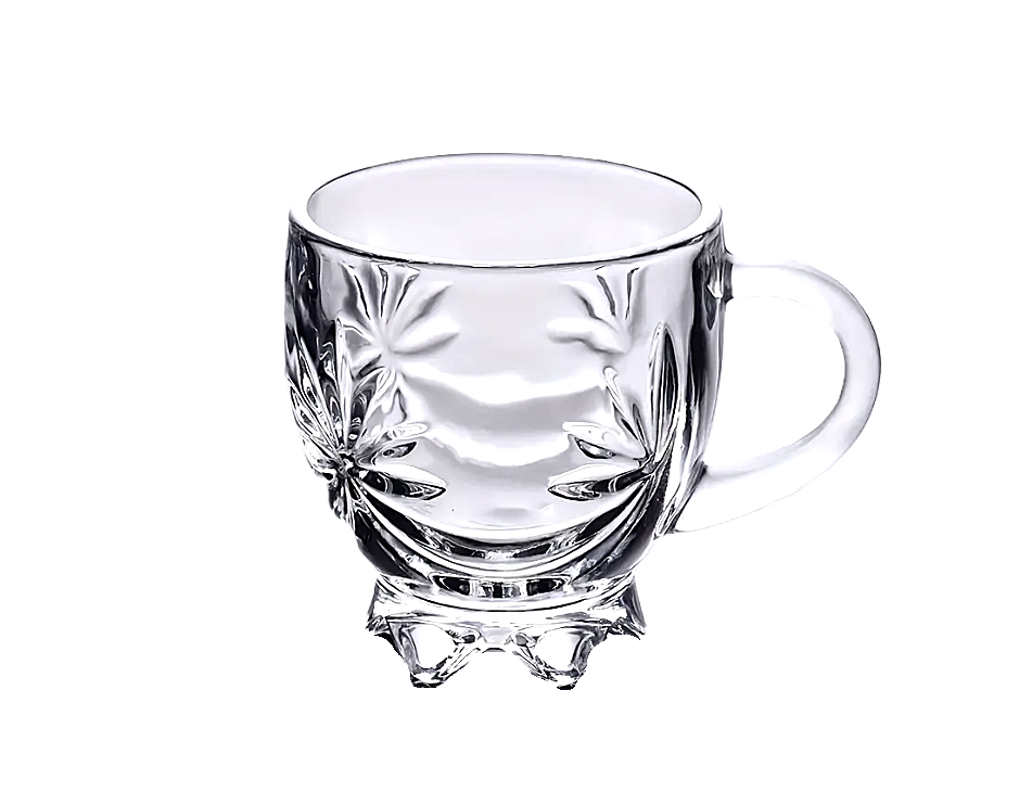 Luxury glass tea cups (6 pcs)