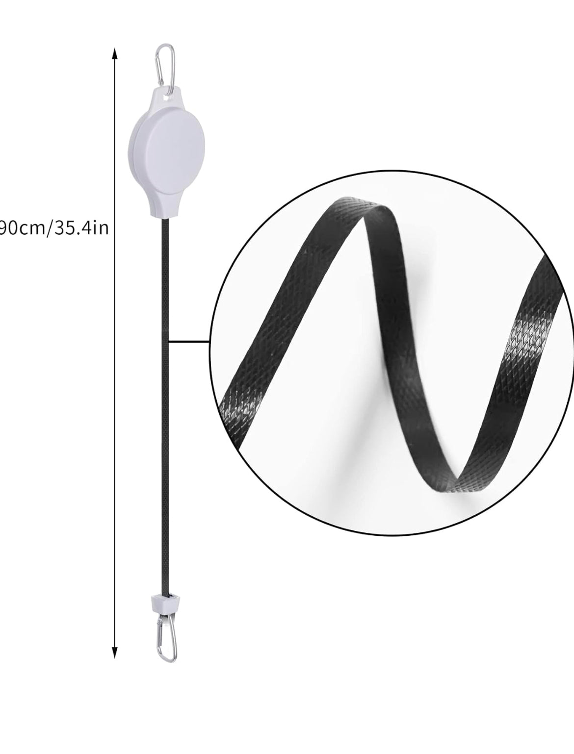 White Plant pulley retractable hanger