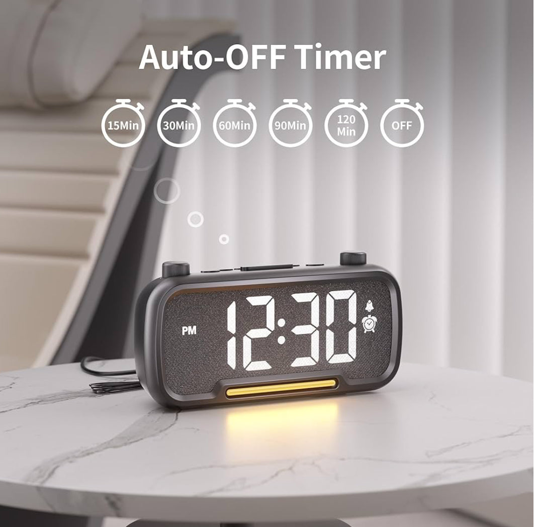 Digital 5 in 1 Alarm Clock Radio with Bluetooth Speaker