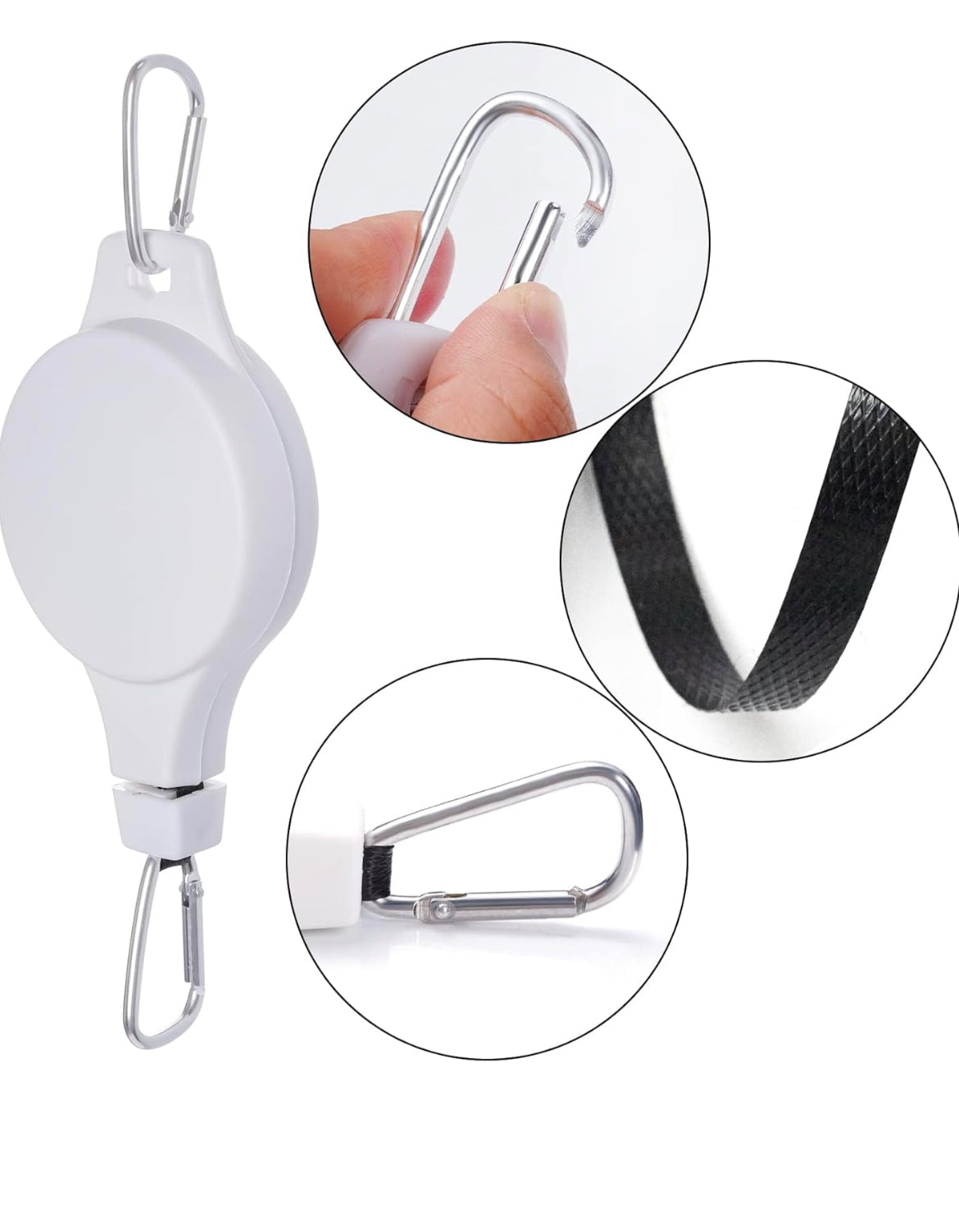 White Plant pulley retractable hanger