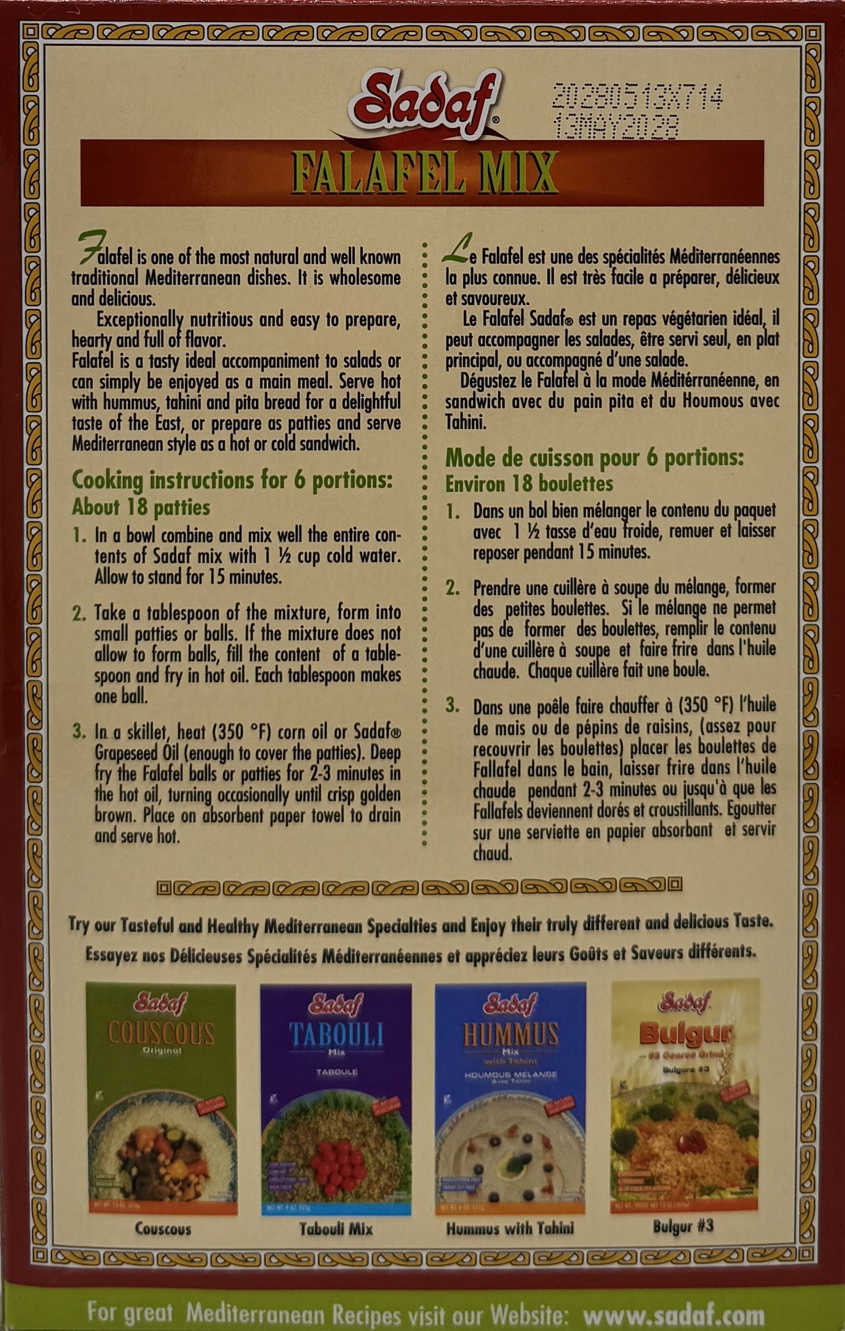 Sadaf | Falafel mix (365 g)