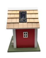Wooden solar outdoor bird house