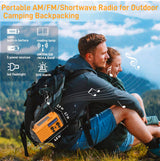 Emergency Radio, NOAA, Solar, Hand Crank, Rechargeable Battery,USB Charger,Flashlight,Reading Lamp,SOS Alarm
