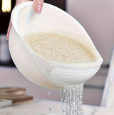 Rice Washing and Drainage Basket (white)
