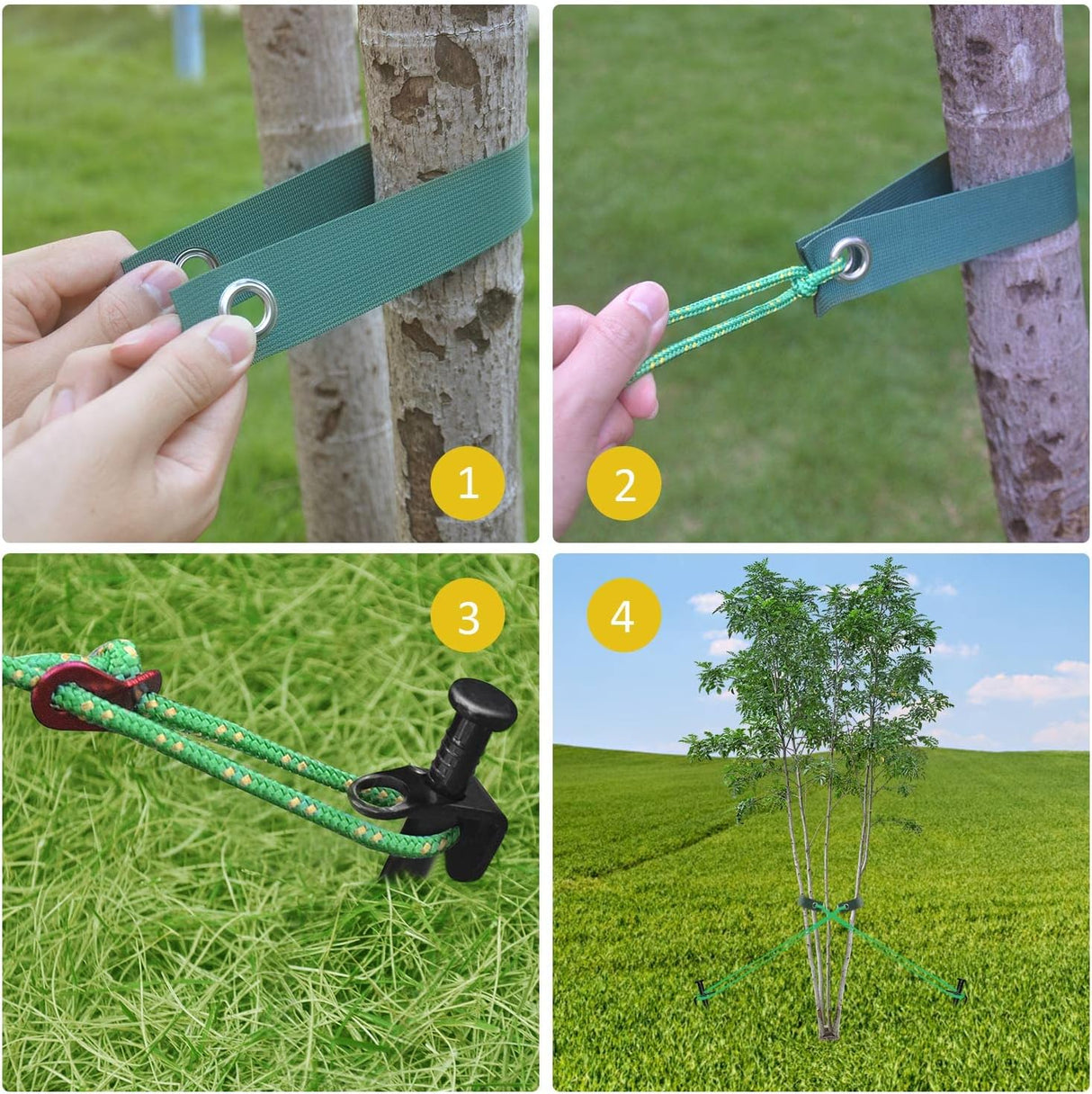 Heavy Duty Steel Tree Stake Kits, 30cm