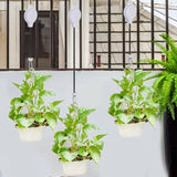 White Plant pulley retractable hanger