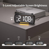 Digital 5 in 1 Alarm Clock Radio with Bluetooth Speaker