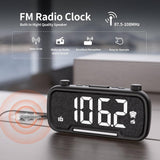 Digital 5 in 1 Alarm Clock Radio with Bluetooth Speaker