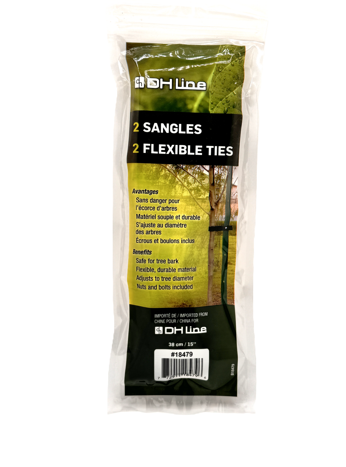 DH Line |  2 flexible plastic tree ties   (38 CM)